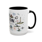 Houston Coffee Mug | Texas Souvenir City Gift | Accent Color Ceramic 11oz 15oz