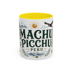 Machu Picchu Coffee Mug | Travel Destination Souvenir Gift | Accent Color Ceramic 11oz 15oz