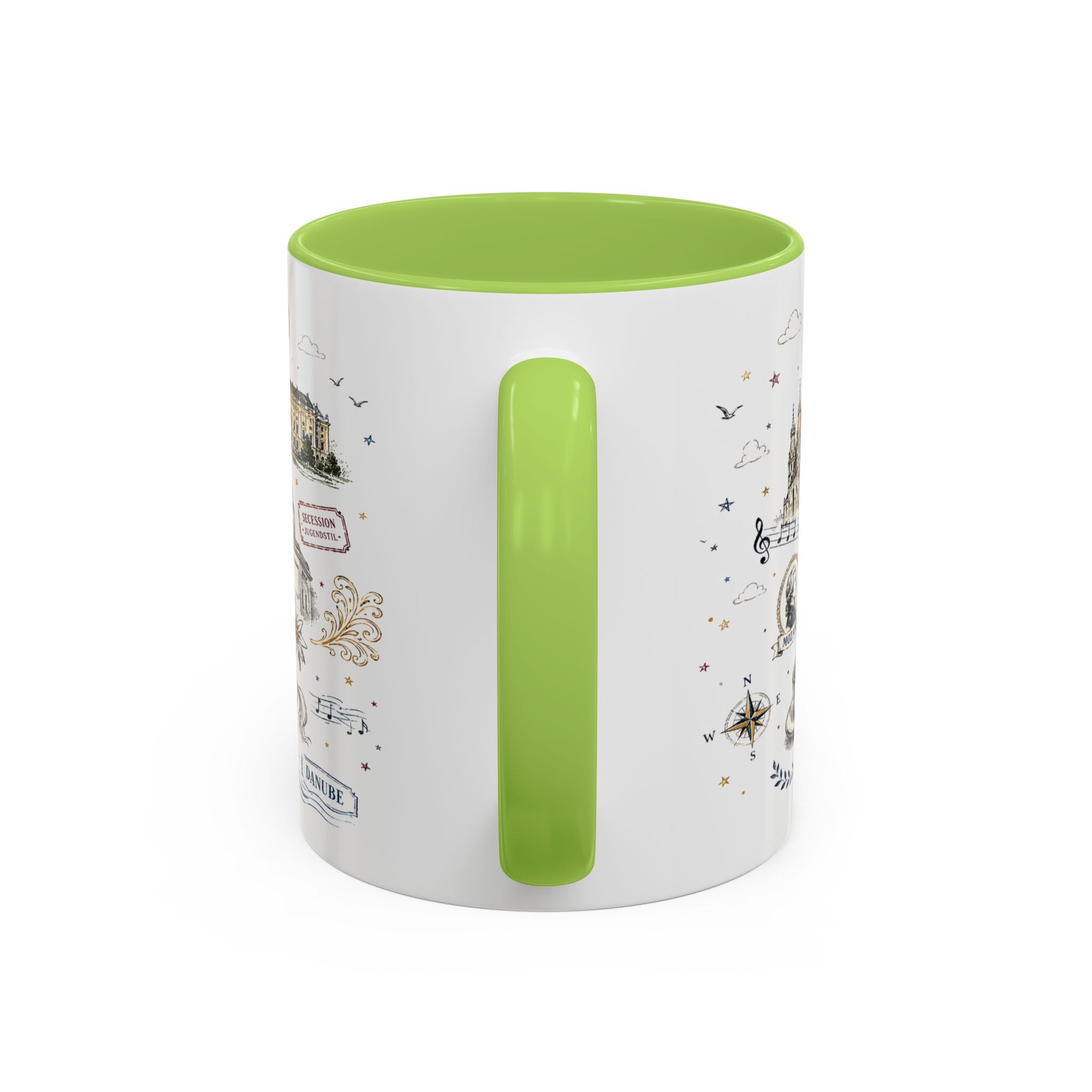 Vienna Coffee Mug | Austria Souvenir Travel Gift | Accent Color Ceramic 11oz 15oz