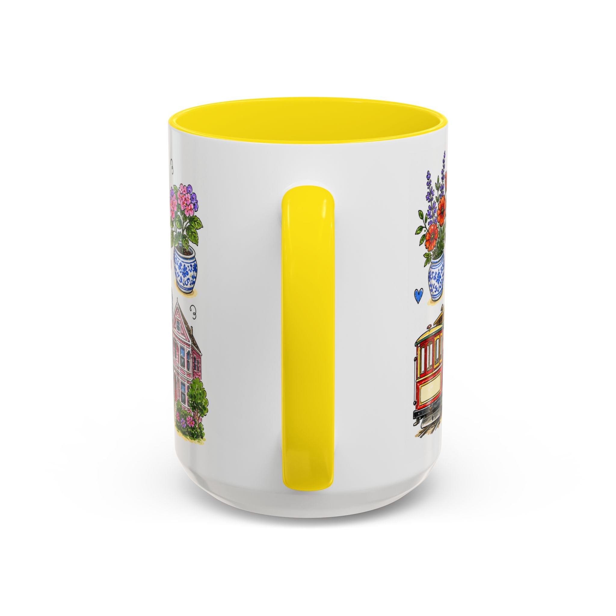 San Francisco Illustrated Travel Mug | City Souvenir Accent Coffee Mug | 11oz 15oz Ceramic Cup