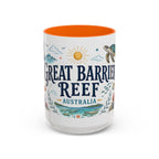 Great Barrier Reef Coffee Mug | Travel Destination Souvenir Gift | Accent Color Ceramic 11oz 15oz