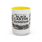 Black Canyon of the Gunnison National Park Coffee Mug | Colorado Deep Canyon Hiking Gift | Accent Color Ceramic 11oz 15oz