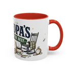 Grandpa's Stories Are The Best Coffee Mug | Gift From Grandkids | Accent Color Ceramic 11oz 15oz
