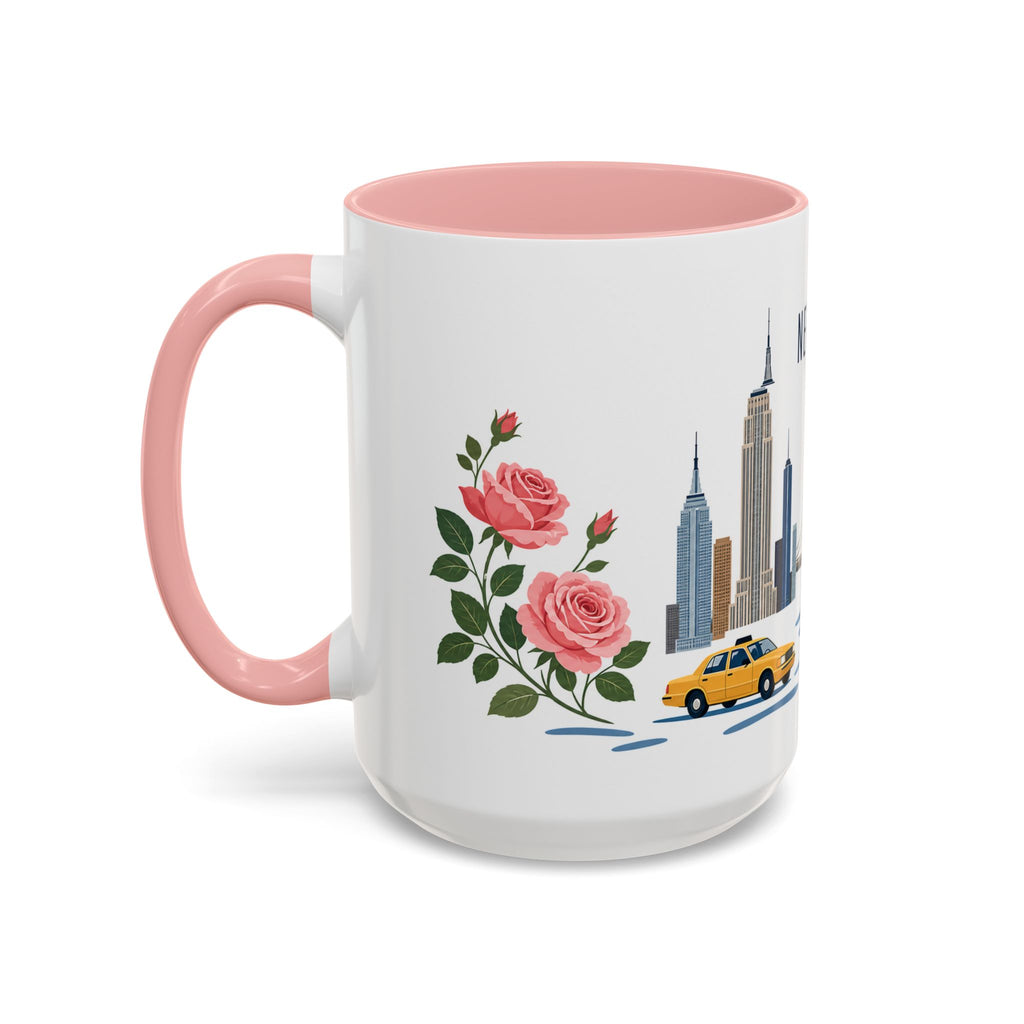 New York Coffee Mug | United States Travel Souvenir | Porcelain Decal City Gift | 11oz 15oz Accent Mug