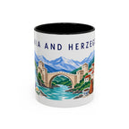 Bosnia and Herzegovina Coffee Mug | Travel Souvenir Accent Mug | Country Gift Ceramic Cup 11oz 15oz