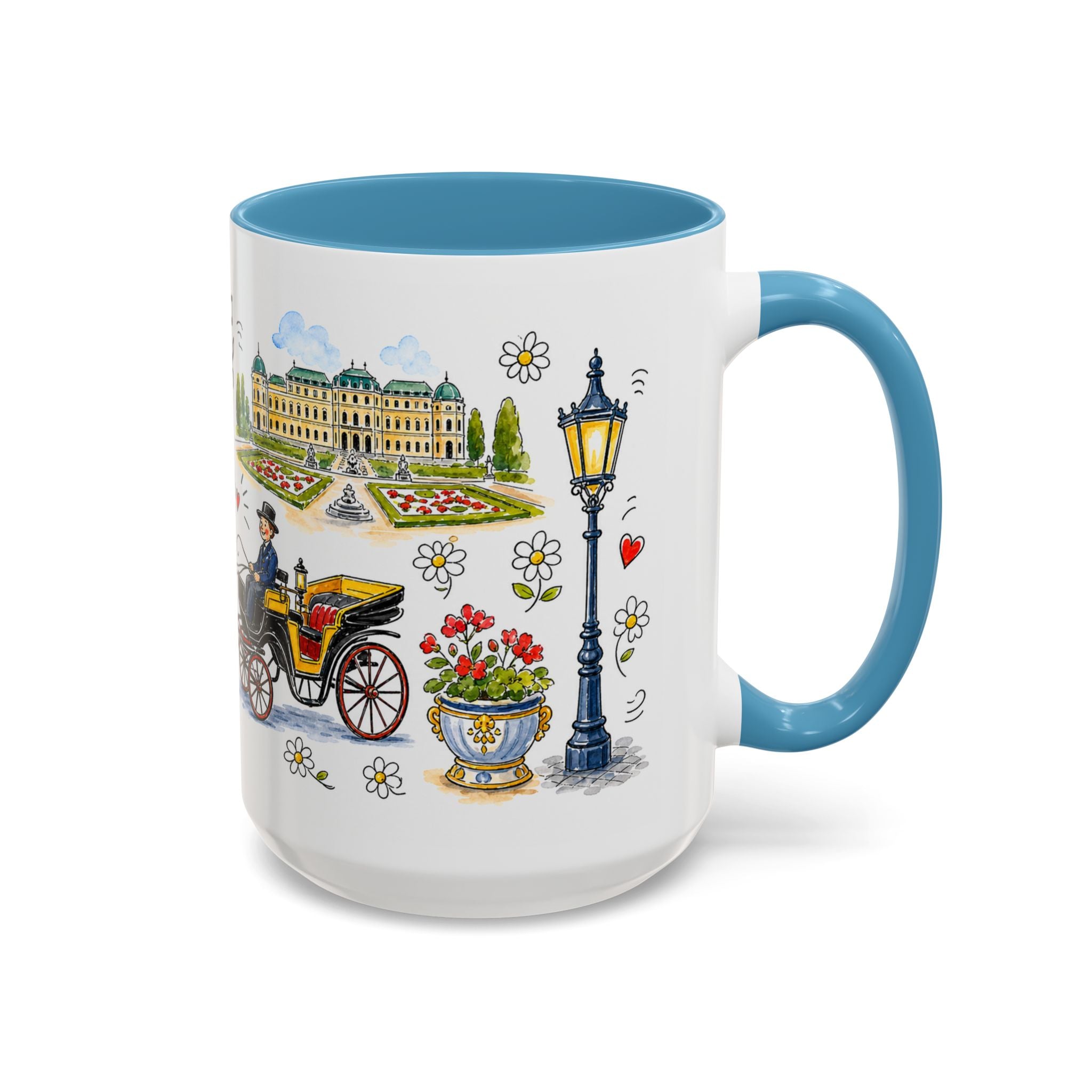 Vienna Travel Mug | European City Souvenir Accent Coffee Mug | 11oz 15oz Ceramic Cup