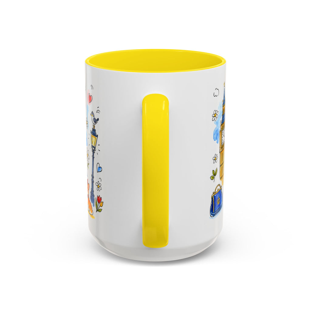 London Travel Mug | European City Souvenir Accent Coffee Mug | 11oz 15oz Ceramic Cup