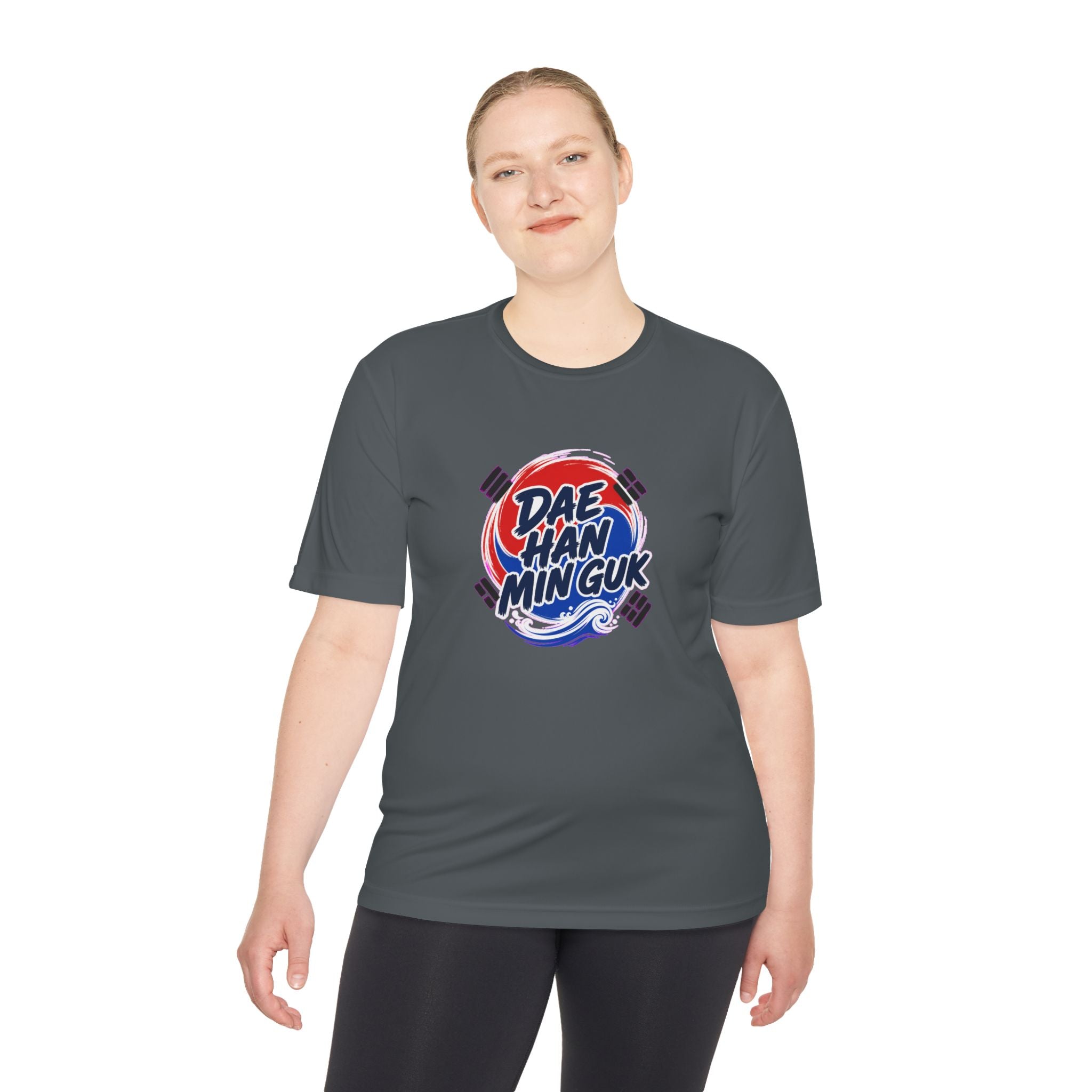 South Korea Dae Han Min Guk Soccer Fan T-Shirt, Moisture Wicking Sport Tee