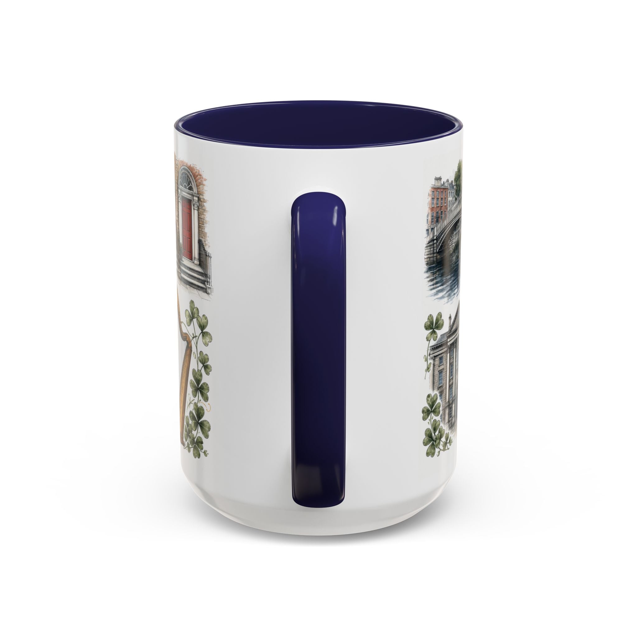 Dublin Coffee Mug | Ireland Travel Souvenir | Vintage Illustrated City Gift | 11 oz 15 oz Accent Mug