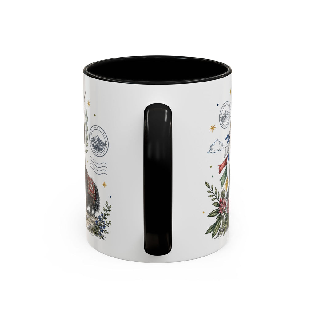 Himalaya Coffee Mug | Travel Destination Souvenir Gift | Accent Color Ceramic 11oz 15oz