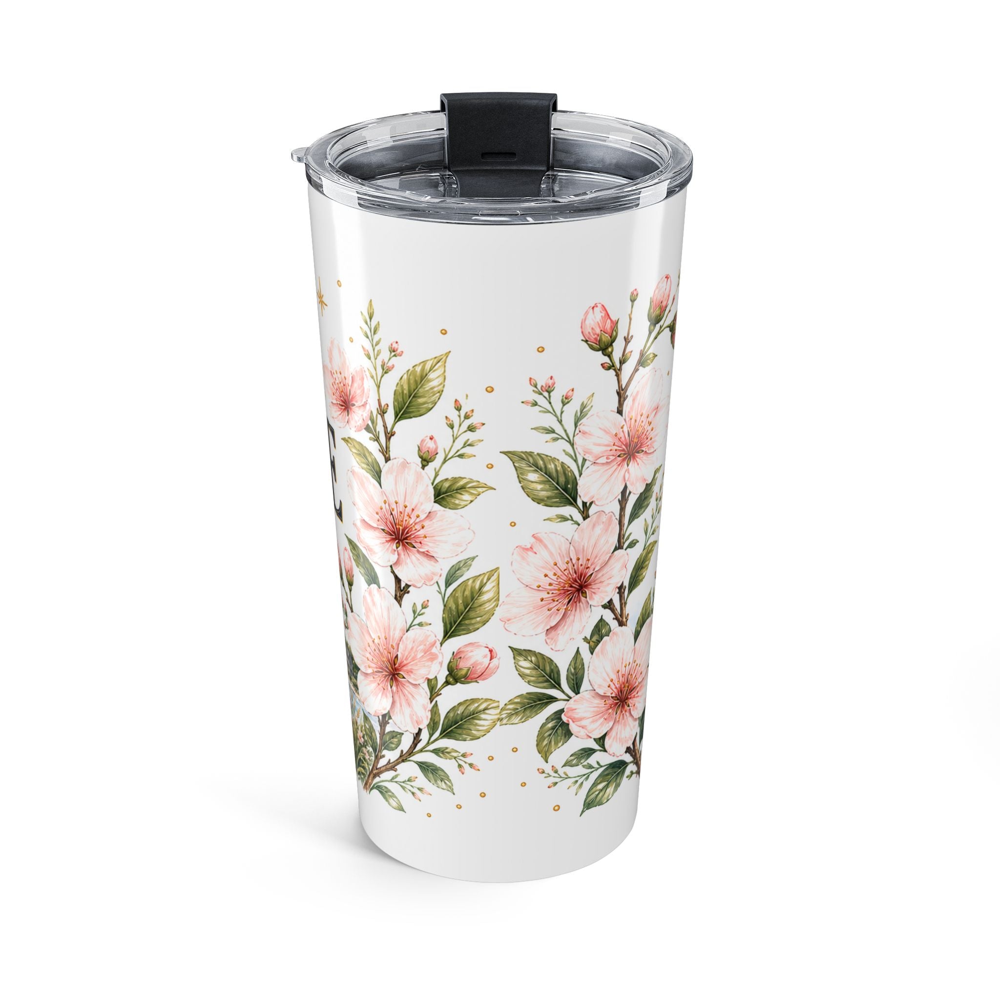 Delaware State Flower 20oz Tumbler | Peach Blossom Botanical State Flower Gift | Insulated Stainless Steel Travel Cup