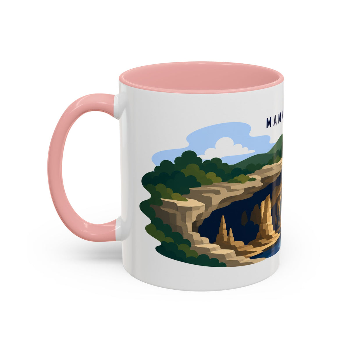 Mammoth Cave National Park Coffee Mug | Solid Color Block Park Souvenir | 11oz 15oz Accent Mug