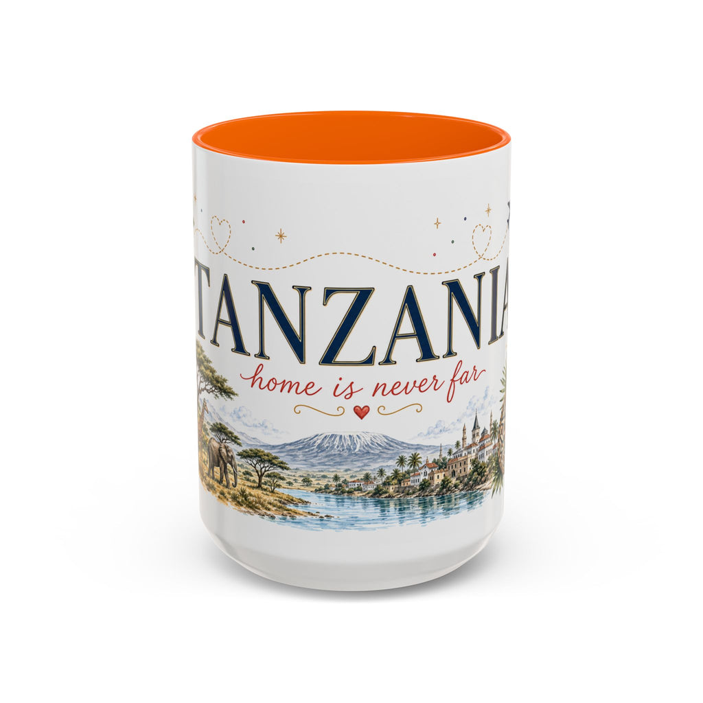 Tanzania Home Country Mug | Moving Away Gift | Long Distance Friendship | 11 oz 15 oz Accent Mug