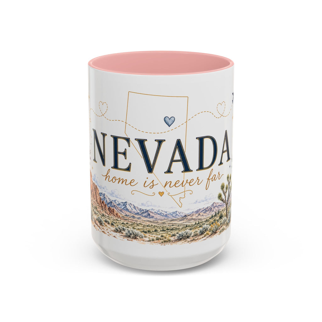 Nevada Home State Mug | Moving Away, Long Distance Friendship Gift | 11oz 15oz Accent Mug