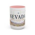 Nevada Home State Mug | Moving Away, Long Distance Friendship Gift | 11oz 15oz Accent Mug
