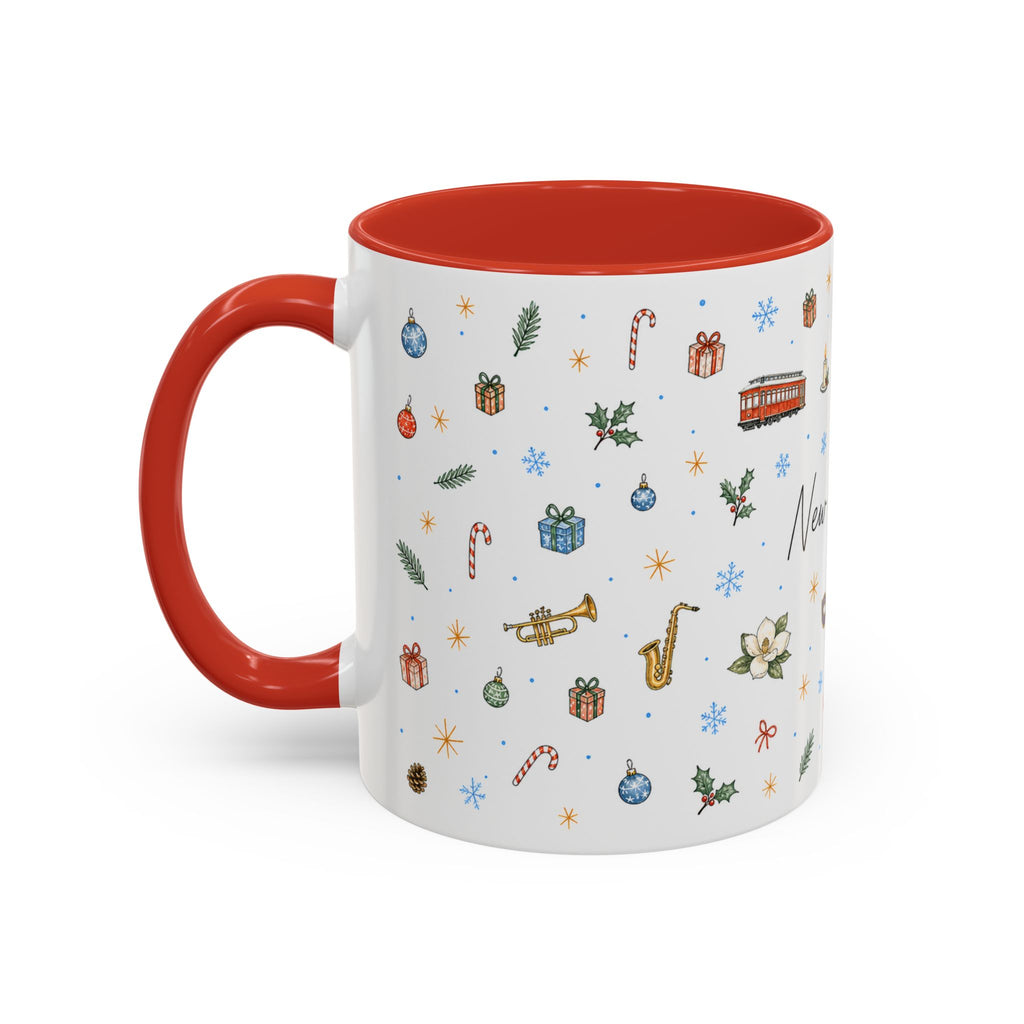 New Orleans Christmas Mug | Watercolor City Souvenir, Travel Gift (11oz/15oz)