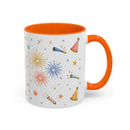 New Year Midnight Mug | Candle Firework Watercolor Party Gift | Accent Cup 11oz 15oz
