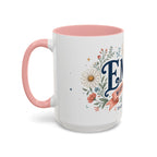 Personalized Name Birth Month Mug | Birth Flower Stone Birthday Gift | 11oz 15oz