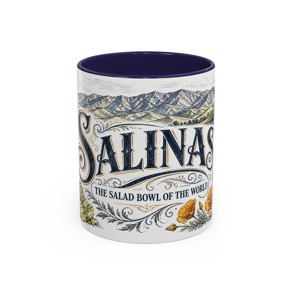 Salinas Coffee Mug | United States Travel Souvenir | Vintage Illustrated City Gift | 11 oz 15 oz Accent Mug