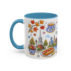 Boston Illustrated Travel Mug | City Souvenir Accent Coffee Mug | 11oz 15oz Ceramic Cup