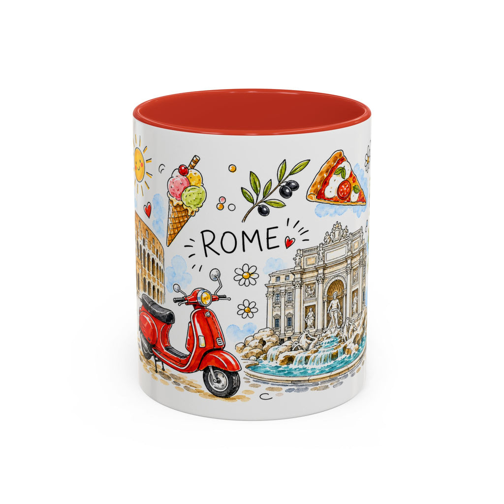 Rome Travel Mug | European City Souvenir Accent Coffee Mug | 11oz 15oz Ceramic Cup