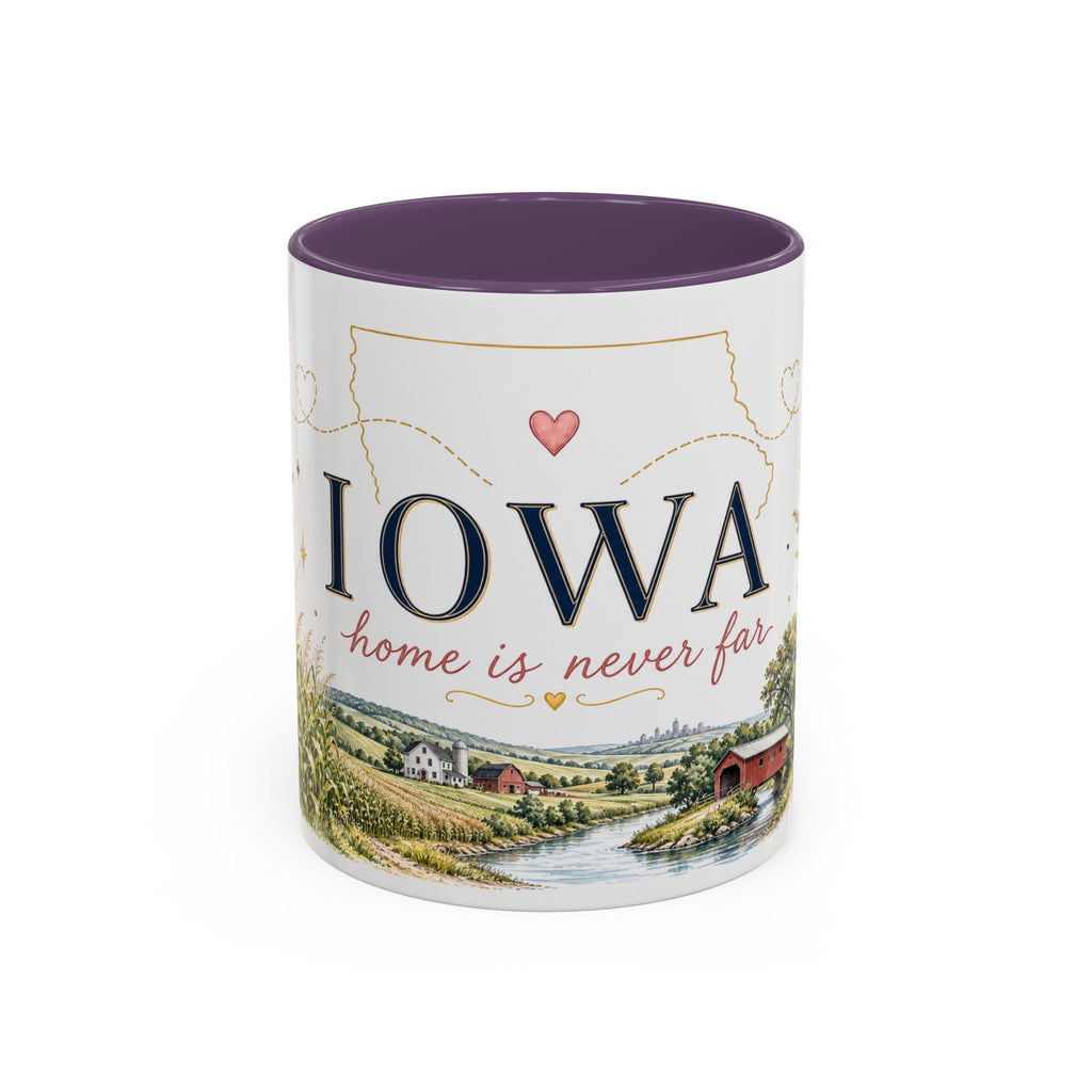 Iowa State Mug | Home is Never Far Accent Mug (11oz or 15oz)