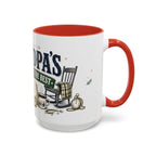 Grandpa's Stories Are The Best Coffee Mug | Gift From Grandkids | Accent Color Ceramic 11oz 15oz