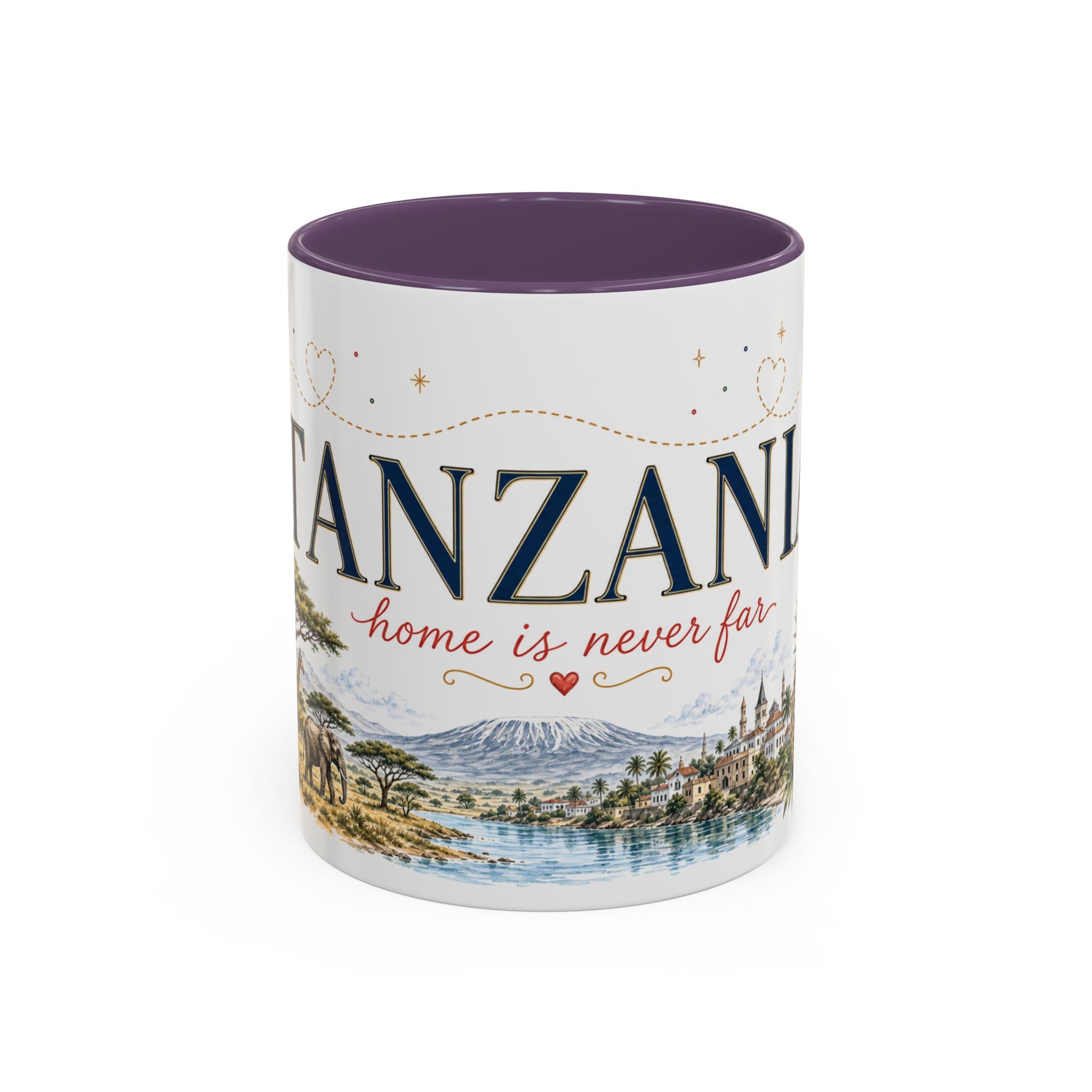 Tanzania Home Country Mug | Moving Away Gift | Long Distance Friendship | 11 oz 15 oz Accent Mug