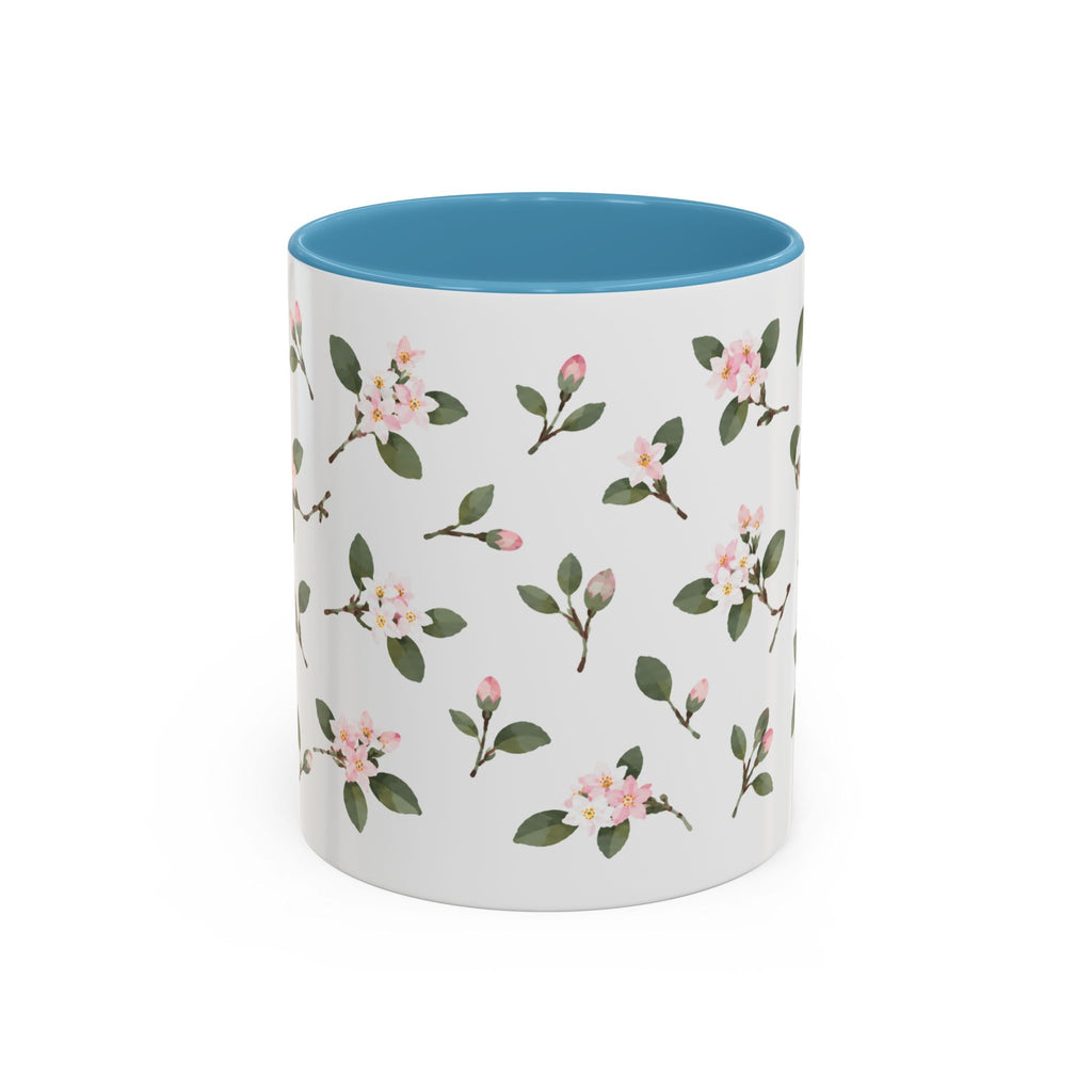 Massachusetts Mayflower Mug, State Flower Floral Coffee Cup, 11oz Botanical Gift
