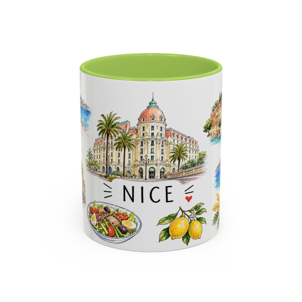 Nice Illustrated Travel Mug | City Souvenir Accent Coffee Mug | 11oz 15oz Ceramic Cup