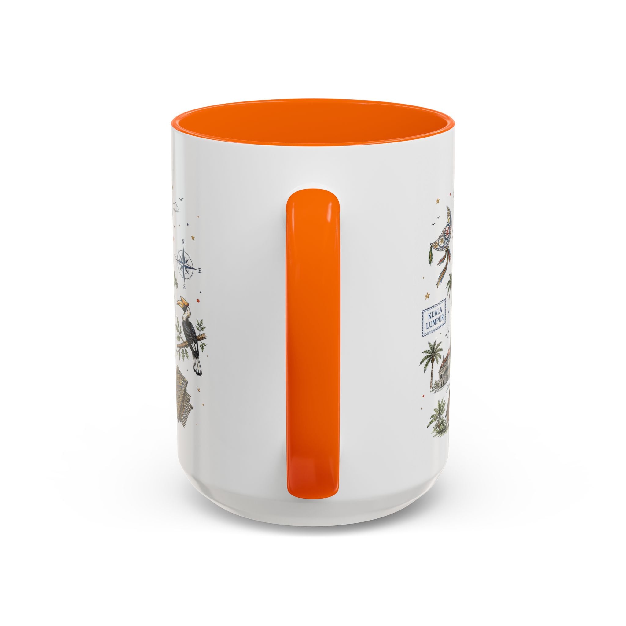 Kuala Lumpur Coffee Mug | Malaysia Souvenir Travel Gift | Accent Color Ceramic 11oz 15oz