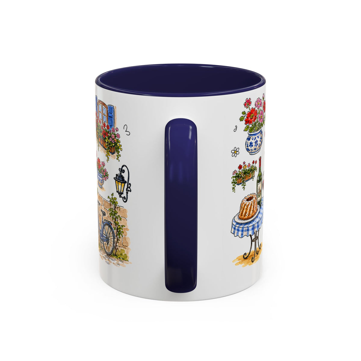 Eguisheim Illustrated Travel Mug | Alsace France Souvenir Accent Coffee Mug | 11oz 15oz Ceramic Cup