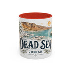 Dead Sea Mug, Jordan Travel Souvenir, Bucket List Gift, Accent Ceramic Coffee Mug 11oz 15oz