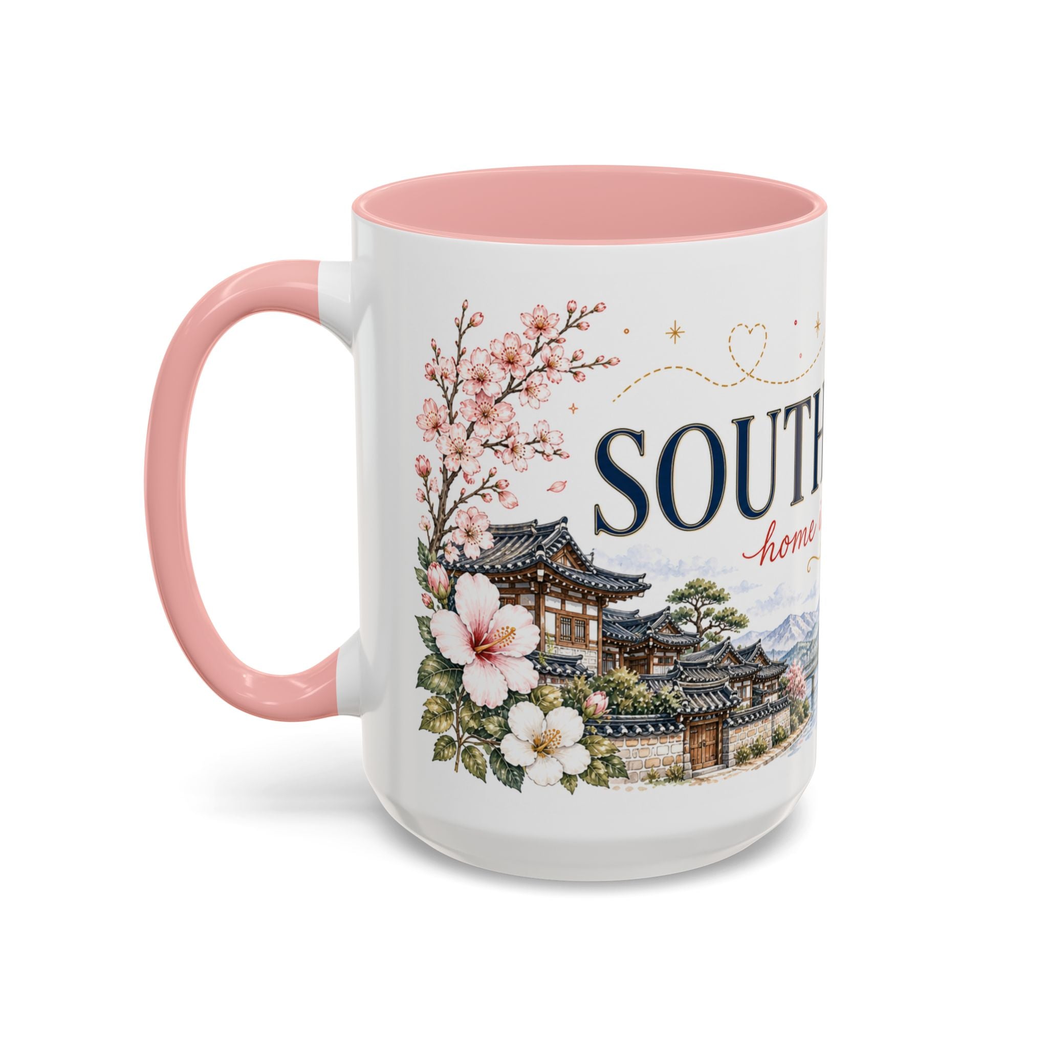 South Korea Home Country Mug | Moving Away Gift | Long Distance Friendship | 11 oz 15 oz Accent Mug