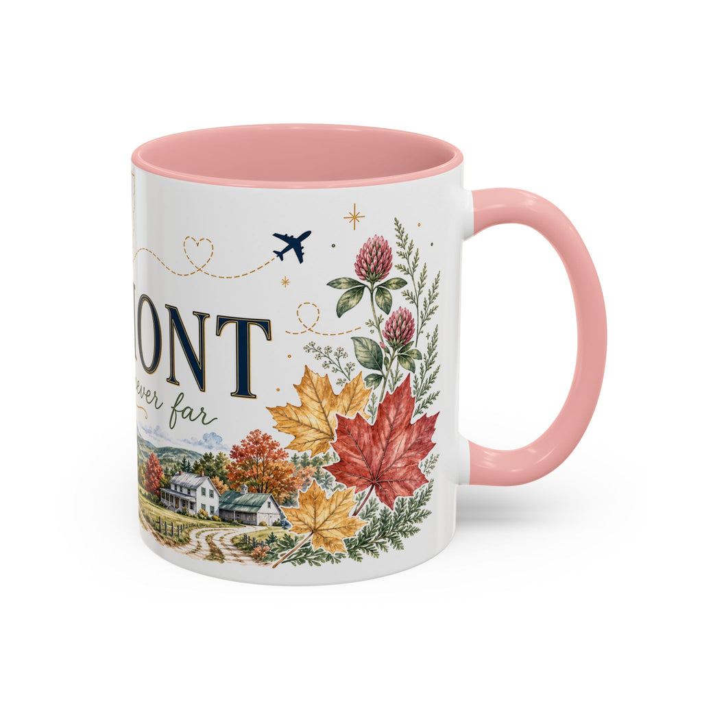 Vermont Home State Mug | Moving Away Gift | Long Distance Friendship Coffee Cup | 11oz 15oz Accent Mug