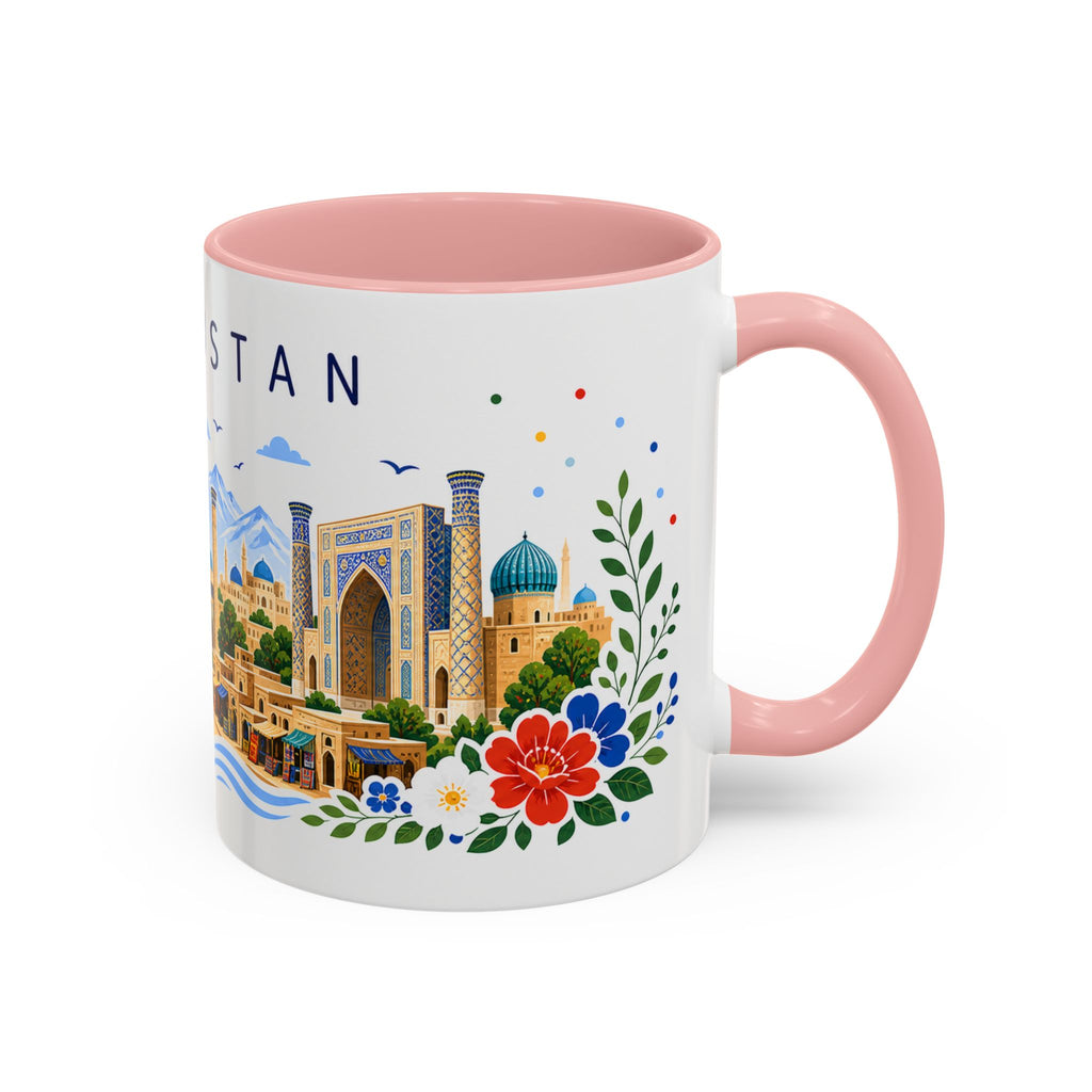 Uzbekistan Coffee Mug | Travel Souvenir Accent Mug | Place Gift Ceramic Cup 11oz 15oz