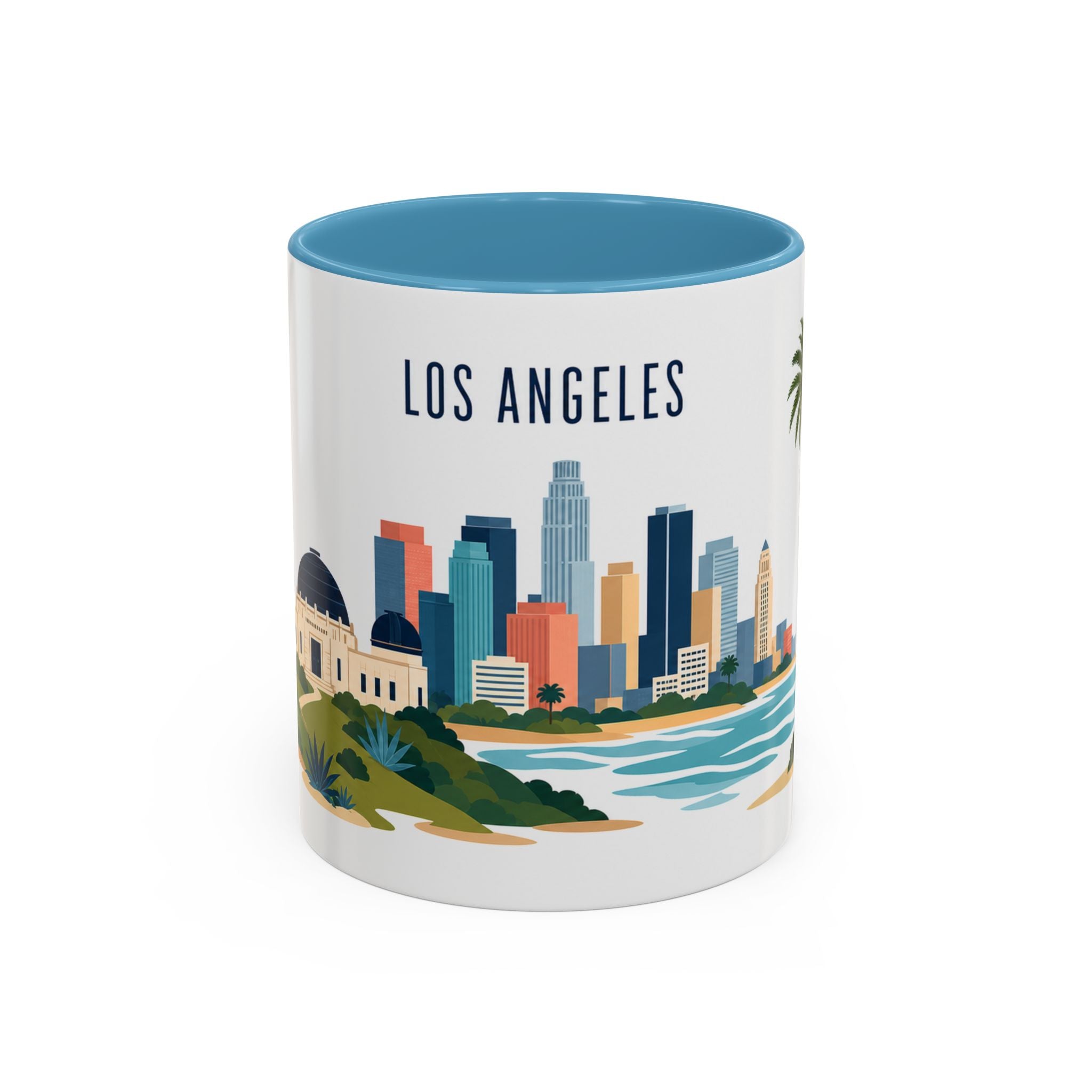 Los Angeles Coffee Mug | United States Travel Souvenir | Porcelain Decal City Gift | 11oz 15oz Accent Mug