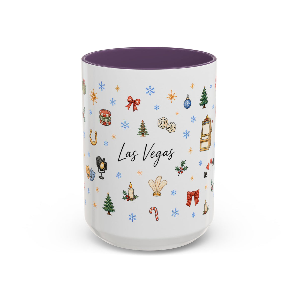 Las Vegas Christmas Mug | Watercolor City Souvenir, Travel Memories (11oz, 15oz)