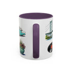 Detroit Illustrated Travel Mug | City Souvenir Accent Coffee Mug | 11oz 15oz Ceramic Cup