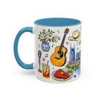 Nashville Illustrated Travel Mug | City Souvenir Accent Coffee Mug | 11oz 15oz Ceramic Cup