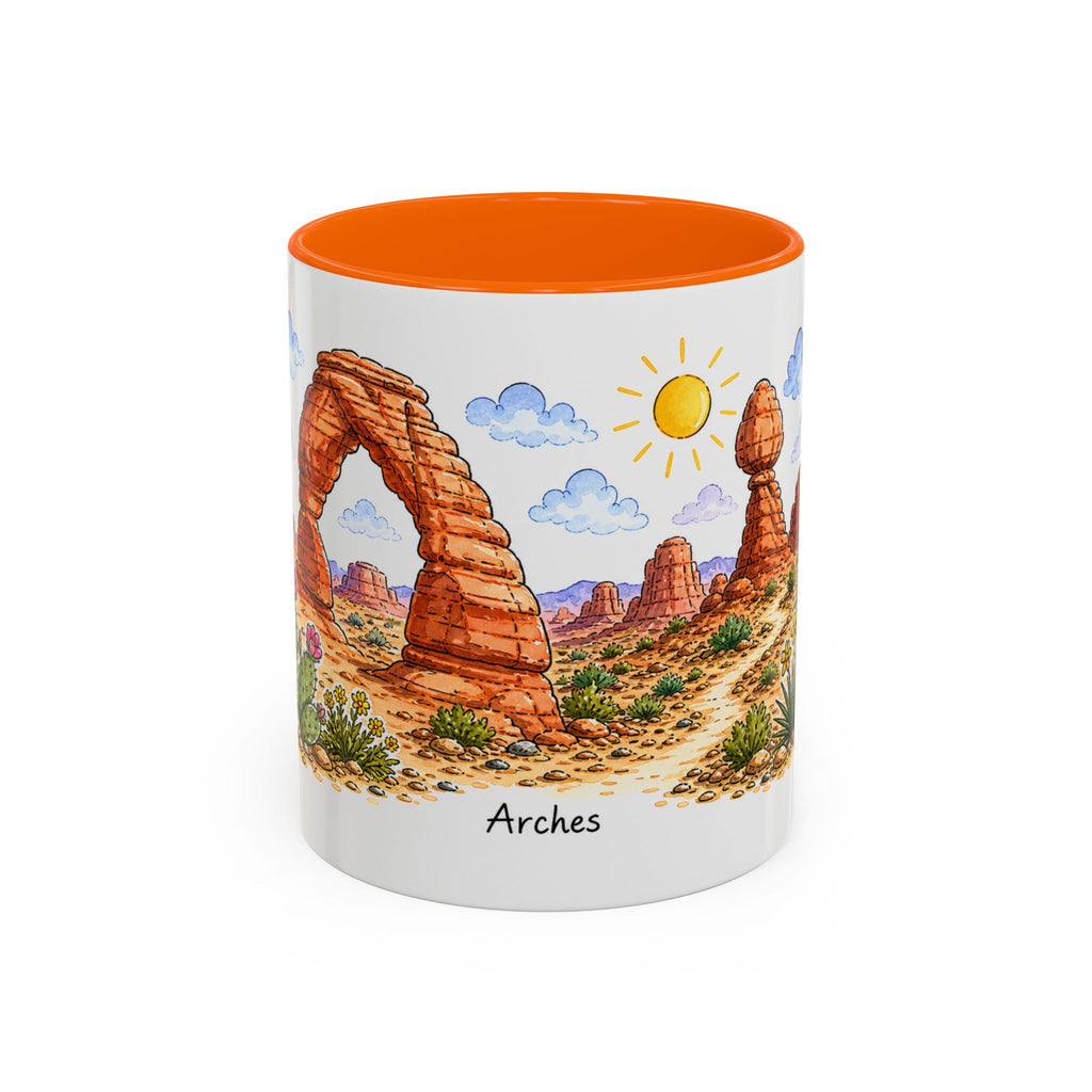 Arches National Park Mug | US Travel Souvenir Accent Coffee Mug | 11oz 15oz Ceramic Cup