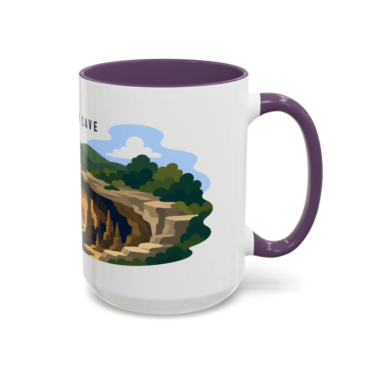 Mammoth Cave National Park Coffee Mug | Solid Color Block Park Souvenir | 11oz 15oz Accent Mug
