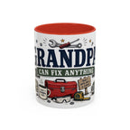 Grandpa Can Fix Anything Coffee Mug | Funny Gift From Grandkids | Accent Ceramic 11oz 15oz