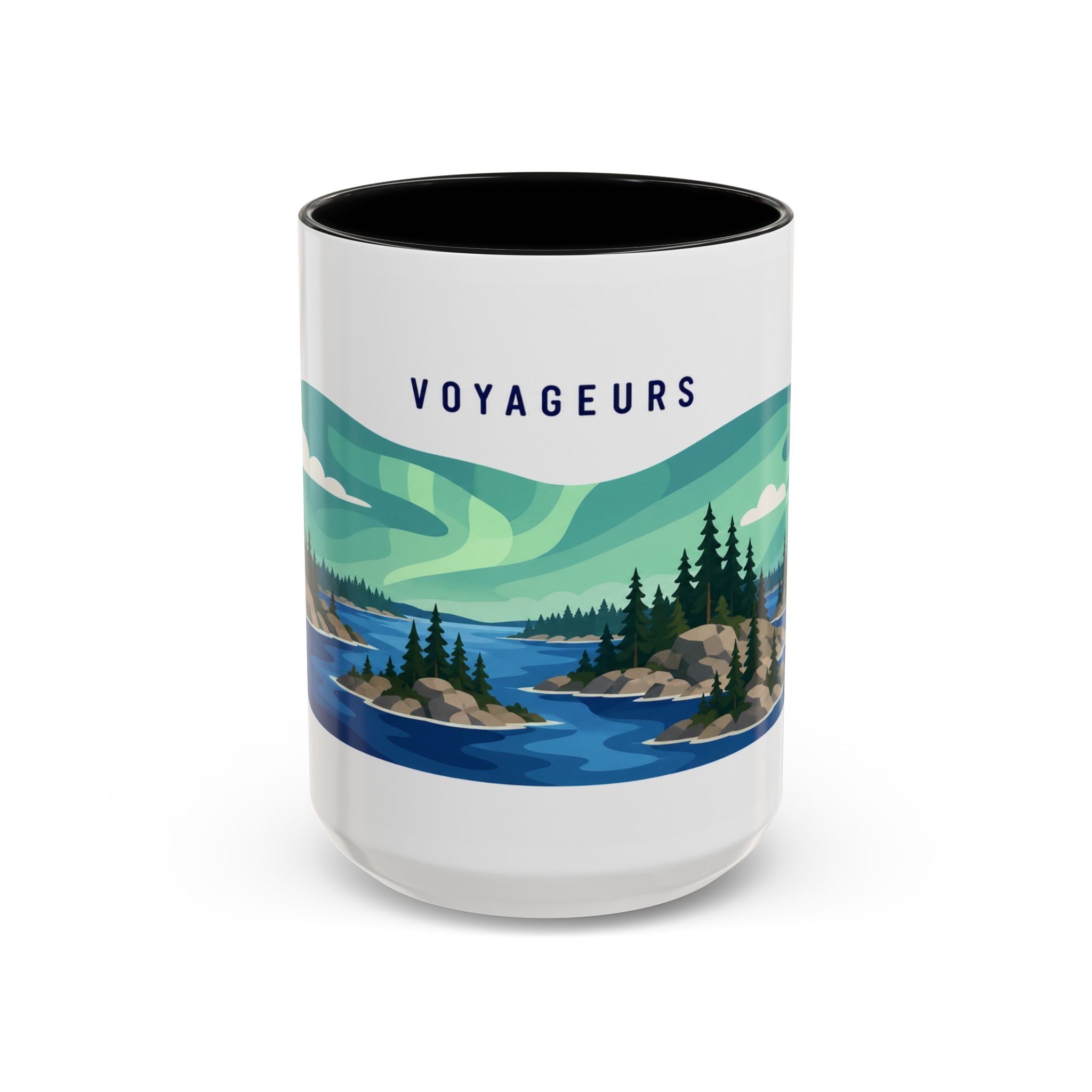 Voyageurs National Park Coffee Mug | Solid Color Block Park Souvenir | 11oz 15oz Accent Mug