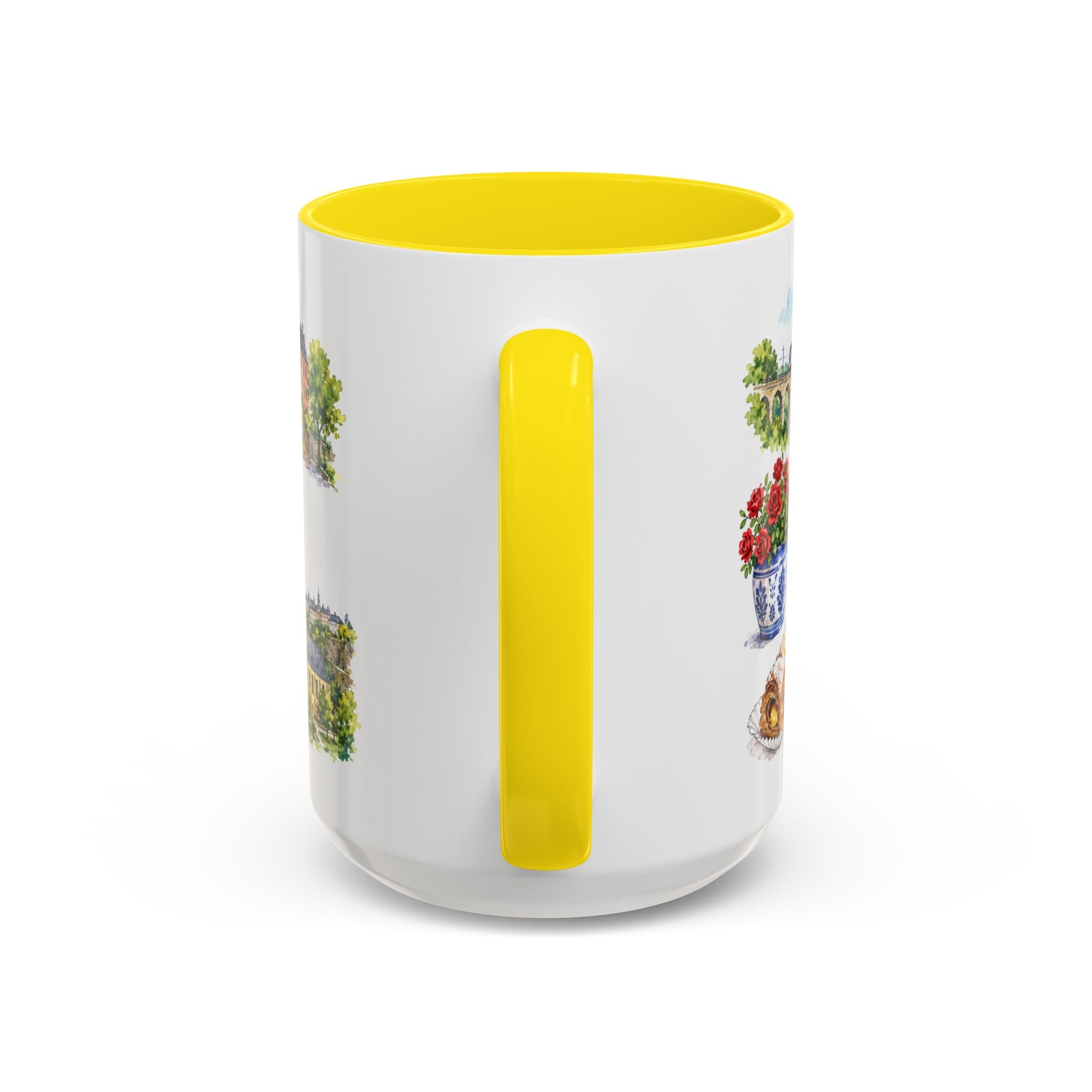 Luxembourg City Illustrated Travel Mug | City Souvenir Accent Coffee Mug | 11oz 15oz Ceramic Cup