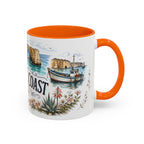 Algarve Coast Mug, Portugal Travel Souvenir, Bucket List Gift, Accent Ceramic Coffee Mug 11oz 15oz