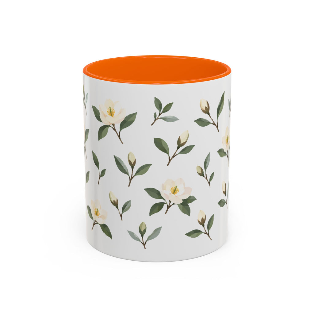 Georgia Sweetbay Magnolia Mug, State Flower Floral Coffee Cup, 11oz Botanical Gift