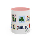 Dublin Coffee Mug | Postage Stamp Collage Mug | Travel Souvenir Accent Cup 11oz 15oz