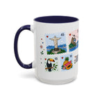 Rio de Janeiro Coffee Mug | Postage Stamp Collage Mug | Travel Souvenir Accent Cup 11oz 15oz