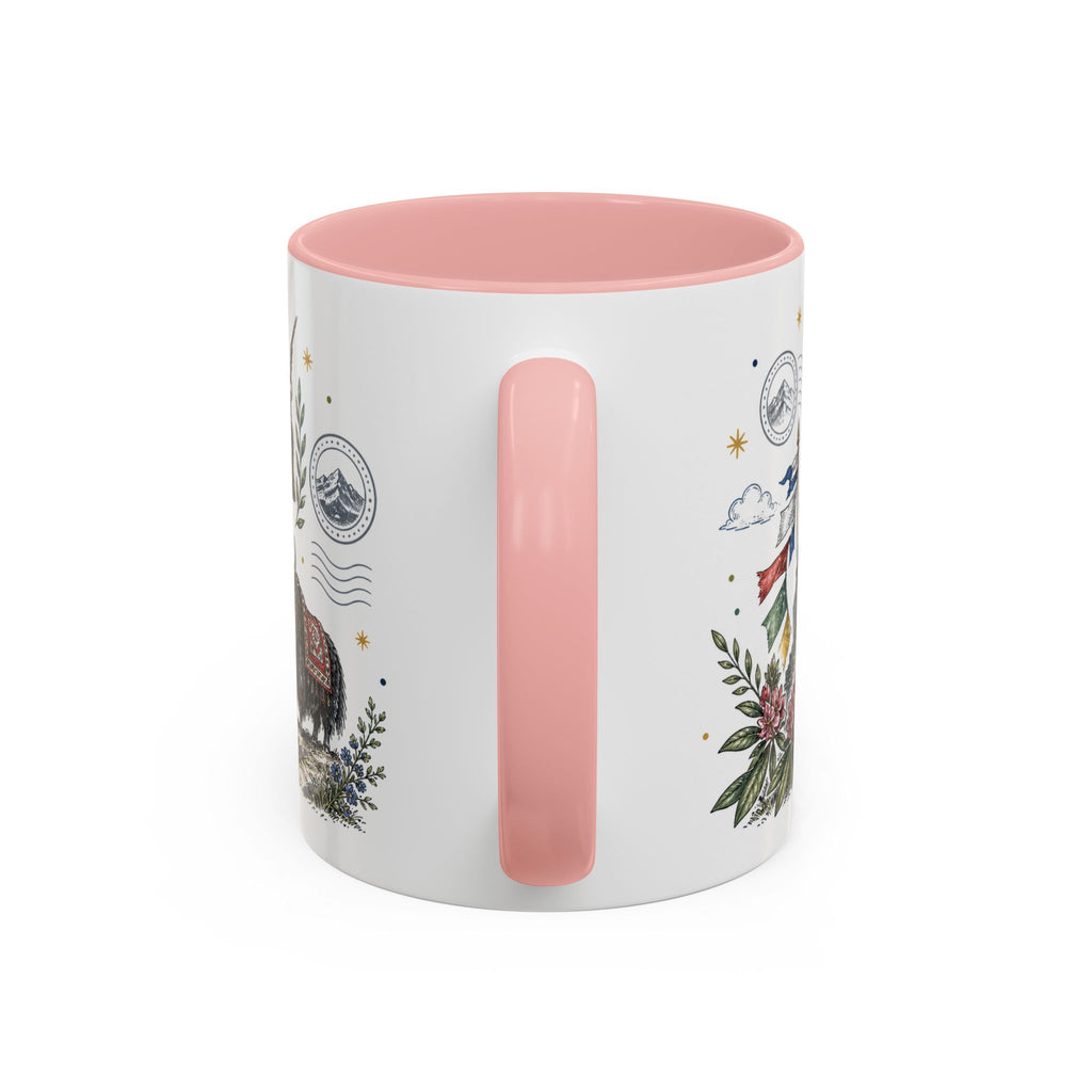 Himalaya Coffee Mug | Travel Destination Souvenir Gift | Accent Color Ceramic 11oz 15oz